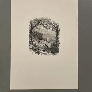 Past Times Print Picture Art Black And White Vintage Style Cottagecore pic 21 - Picture 1 of 8