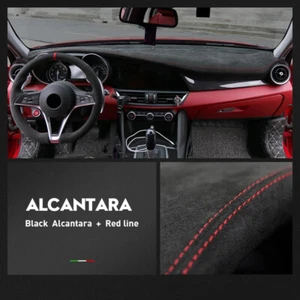 Cubierta de salpicadero de coche Alcantara personalizada envolvente para Alfa Romeo Giulia 2016-2019 - Imagen 1 de 12