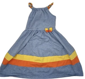 Jona Michelle Girls Halter Dress Size 8 Sleeveless Striped Blue Summer - Picture 1 of 13