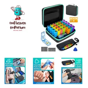 Monthly Pill Organizer 3 Times a Days, Medicine Organizer Box with Portable H... - Picture 1 of 8