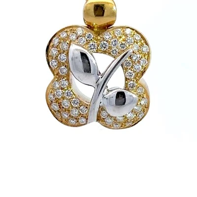 CHIMENTO 18K Two Tone Gold Diamond Floral Motif Pendant Only - Image 1 of 4
