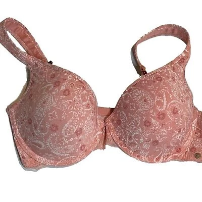 Lucky Brand Boho Chic Pretty Pink Paisley Underwire Bra SZ 38D - Image 1 of 4