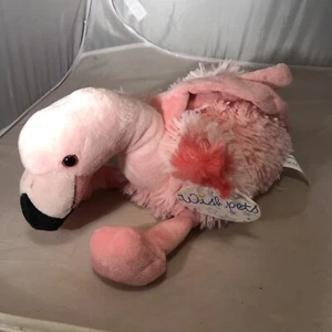 PURSE 2 handle zipper Wishpets Coral the plush PINK FLAMINGO 2004 NWT - Picture 1 of 6