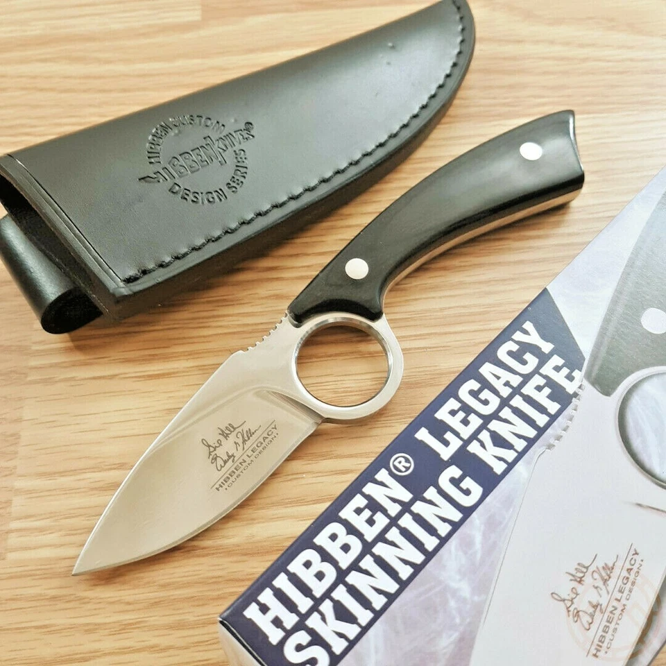 Hibben Legacy Skinner Fixed Knife 5Cr15MoV Steel Blade Pakkawood - GH5105