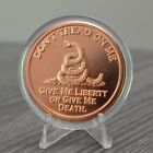 Don't Tread On Me Gadsden Snake 1 oz Pure Copper Challenge Coin in Capsule