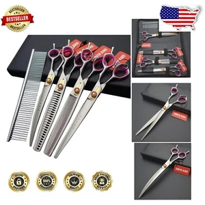 Sharp & Durable Dog Grooming Shears Set - Perfect for Right & Left-Handed Users - Picture 1 of 10