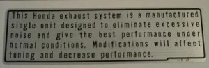 SWING ARM WARNING EXHAUST CT110 (1980 & NEWER) REF 87504-028-670 (D7089) - Picture 1 of 1