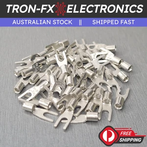 2/5/10/20/50Pcs SNB2-3 Non Insulated Fork Spade 16-14AWG Wire Crimp Terminals - Picture 1 of 21