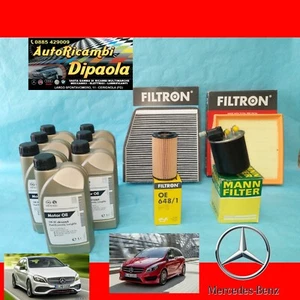 KIT TAGLIANDO MERCEDES CLASSE A W176 B W246 180 200 220 CDI 7L 5W30 +4 FILTRI - Foto 1 di 2