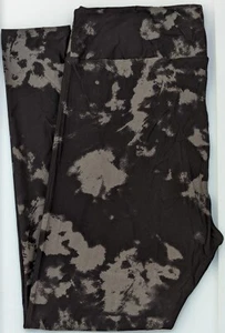 TC2 LuLaRoe Tall Curvy 2 Leggings Black Cray Tie Dye New Print Q91 - Picture 1 of 6