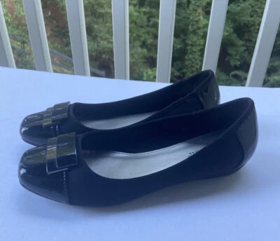 Zapatos de ballet Pierre Dumas para mujer sin cordones Laurel-2 negros planos talla EE. UU. 7,5 Foto 1 de 4