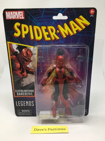 Marvel Legends Retro Series Spider-Man Elektra Natchios Daredevil Action Figure Cover