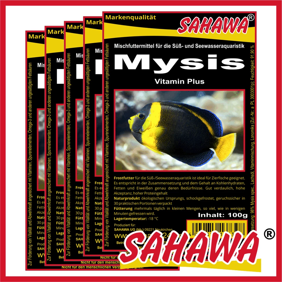 Frostfutter  Fischfutter Aquarium  5 x 100g Blister Sorte: Mysis - Bild 1 von 1