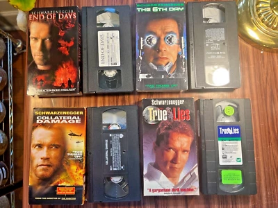 Arnold Schwarzenegger VHS Lot End of Days 6th Day Collateral Damage True Lies - Image 1 of 4