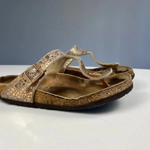 Birkenstock Gizeh Sandals Gold Size 9,5 - Picture 1 of 7