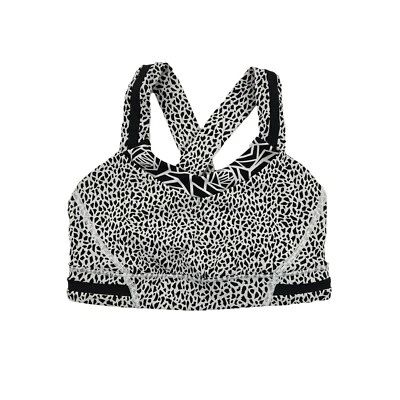 Спортивный бюстгальтер Lululemon Rack Pack с карманом Miss Mosaic черный белый для тренажерного зала бега йоги 2 - Изображение 1 из 4