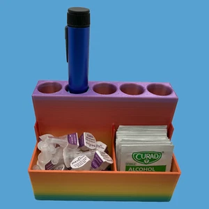Peptid Stift Desktop Organizer - 3D gedruckter Halter für GLP-1 & Alkoholtupfer - Bild 1 von 6