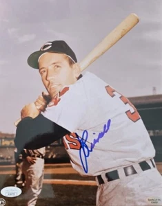 Jimmy Piersall Cleveland Indians 1959-1961 Signed 8x10 Photo JSA COA AL84799 - Picture 1 of 2