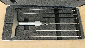 STARRET #445 Depth Micrometer,  0-6" Range, .001