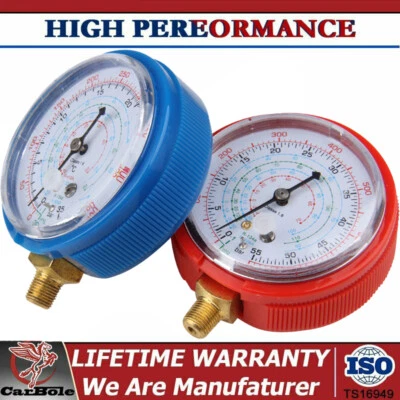 Juego de manómetros de alta y baja presión de refrigeración por aire HVAC para R410A R134A R22 Foto 1 de 4