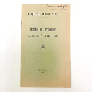 Libretto Istruzioni ai corrispondenti della città di provincia -Milano- 1911- - Imagen 1 de 5