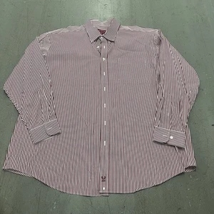 Rochester langärmliges Herrenhemd aus ägyptischer Baumwolle XXL rot/weiß gestreift - Bild 1 von 11