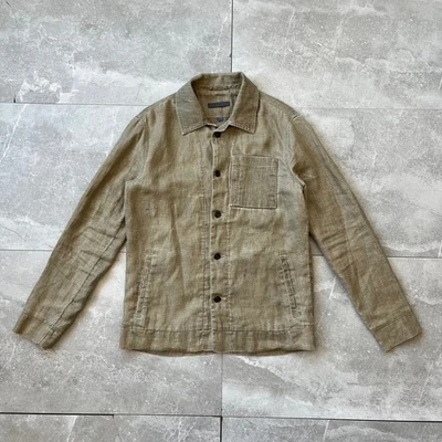 John Varvatos Artisan Linen Chore Jacket – Size 44 (M/L) – biege Green  - Image 1 of 4