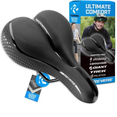 Asiento de bicicleta Revere espuma viscoelástica sillín impermeable para hombres mujeres carretera MTB crucero Foto 1 de 4
