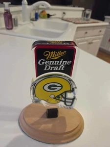1980's GREEN BAY PACKERS MILLER GENUINE DRAFT ACRYLIC BEER TAP HANDLE NFL MGD!! - Picture 1 of 7