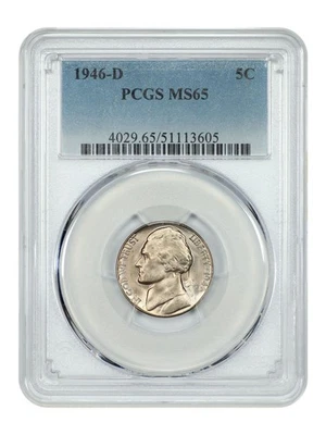 1946-D 5C PCGS MS65 - Jefferson Nickel - Image 1 of 4