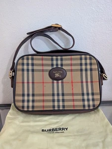 Vintage BURBERRYS Nova check Logo Shoulder Bag Excellent With Dustbag  - Picture 1 of 18