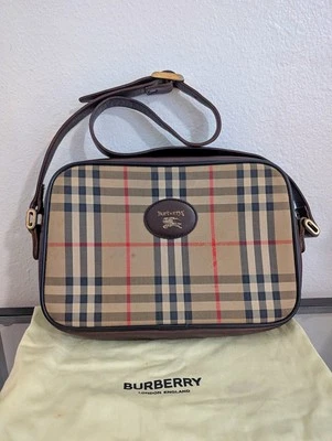 Bolso de Hombro Vintage BURBERRYS Nova Check Logo Excelente Con Bolsa para el Polvo  Foto 1 de 4