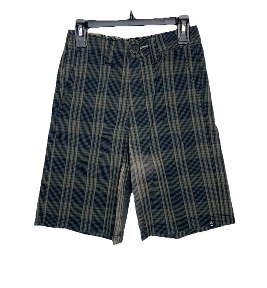 Lost Plaid Shorts Boys Black | Boy Size 22 - Image 1 of 4