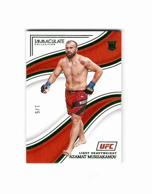 2023 Panini Immaculate Collection UFC - Azamat Murzakanov Green 1/5 (RC) (FOP) - Image 1 of 2