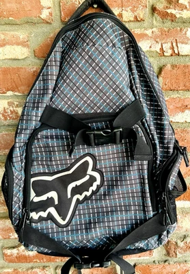 Mochila Fox Racing Senderismo Bolsa para Libros Patín Viaje Laptop Mochila a Cuadros Duradera Foto 1 de 4