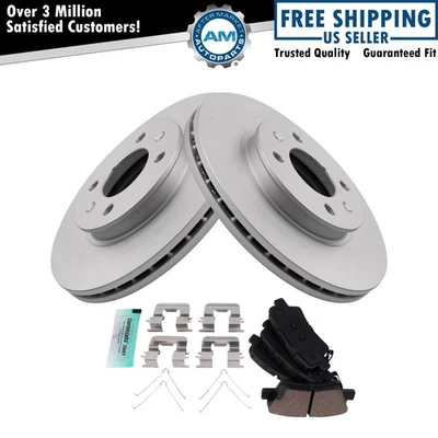 Front Brake Pad & Rotor Kit Premium G-Coated Ceramic Fits 2018 Kia Rio - Image 1 of 4