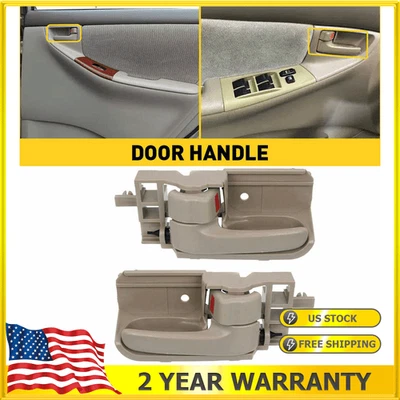 Manija de puerta interior apta para Toyota Corolla Matrix 2003-2008 2005-2012 Tacoma bronceado 2 piezas Foto 1 de 4