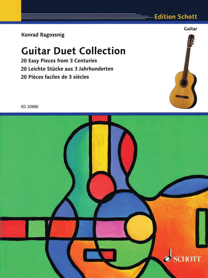 Guitar Duet Collection 20 Easy Pieces 3 Centuries Classical Sheet Music Book - Image 1 of 1