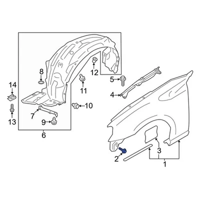 For Toyota 86 2017-2020 Toyota SU00302859 Fender Apron Bolt - Image 1 of 3