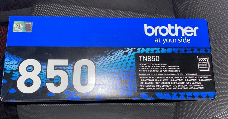 Brother TN850 MFC-L5800DW Black High Yield Toner Cartridge (8,000 Yield)  *NEW* - image 1 of 1