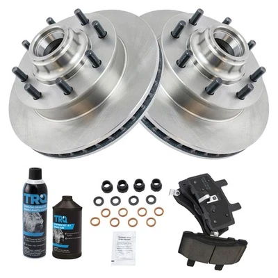 Front Ceramic Disc Brake Pad & Rotor Kit w/Chemicals for Chevy GMC Truck SUV - Image 1 of 4