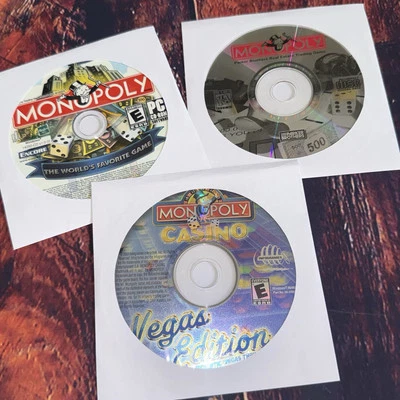 Vintage Monopoly Board Game Bundle Lot PC CD Rom Video Games Bundle Lot - Image 1 of 4