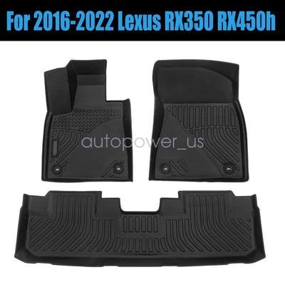 Tapetes de TPE forros y revestimiento de carga para maletero negros para Lexus RX350 RX450h 2016-2022 Foto 1 de 4