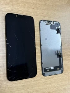 CRACKED GLASS iPhone 14 Screen Glass Replacement Good OLED LCD Original OEM - Picture 1 of 1