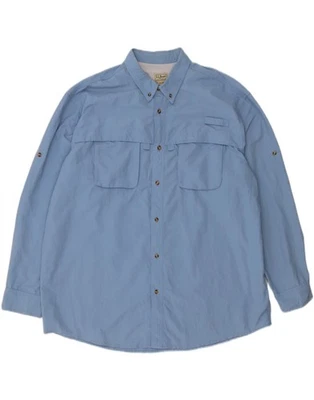 L.L.BEAN Mens Oversized Shirt 2XL Blue Nylon DW03 - Image 1 of 3
