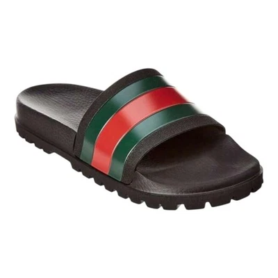 Sandalia Gucci Web de goma para hombre - goma negra, EE. UU. 10, 12, 9, 9, 9 Foto 1 de 4