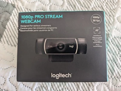 Logitech C922 Pro HD Stream Black Webcam 1080P/30FPS Open Box/Original Packaging - Image 1 of 2