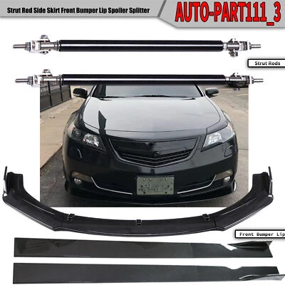 Para Acura TL 2008-2014 varilla de puntal faldón lateral parachoques delantero alerón labial divisor Foto 1 de 4