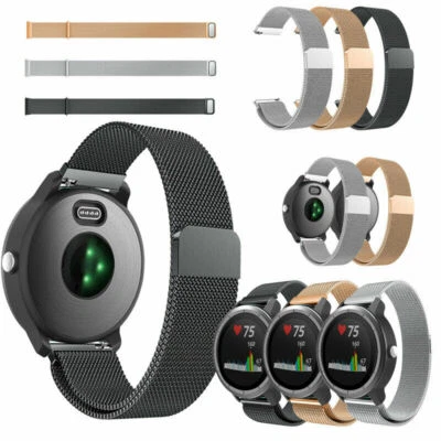 For Garmin Watch Vivoactive 3 Replacement Metal Milanese Loop Band Strap 20mm