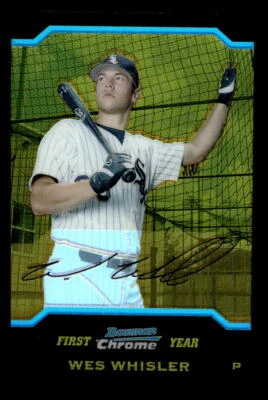 2004 Bowman Chrome Draft #BDP92 Wes Whisler Gold Refractor /50 - Image 1 of 2